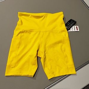 NWT Ideology Women's Yellow Compression 7" Bike Shorts